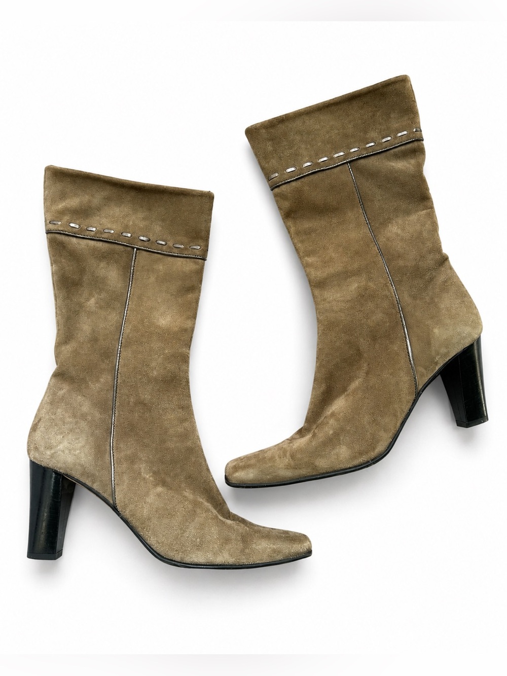 vintage amalfì by rangoni suede heeled boots 🤎